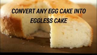 How to Convert Egg Cake Into Eggless Cake Video  Eggless Sponge Cake Recipe [upl. by Ahsirhcal]