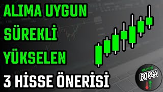 ALIMA UYGUN SÜREKLİ YÜKSELEN 3 HİSSE  HİSSE ÖNERİSİ  HİSSE SENEDİ TAVSİYELERİ  TEKNİK ANALİZ [upl. by Scales]