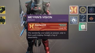 How To Get quotMeyrins Visionquot Emblem  Forge Glyph Puzzle Destiny 2 Black Armory [upl. by Carlene]