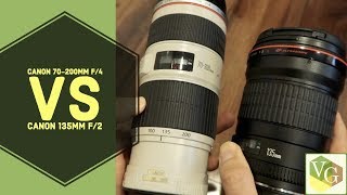 Canon 70200mm f4 IS vs Canon 135mm f2 [upl. by Rap]