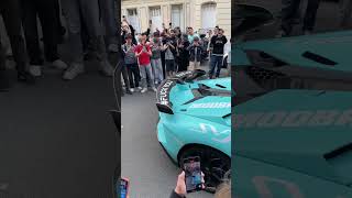 Flamethrower Lamborghini aventador SVJ 🤤 car lambo svj sound flame viralvideo [upl. by Kaufmann425]