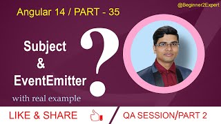 Part 35  Best way to communicate among components  Event Emitter amp Subject  Angular 14 series [upl. by Yniatirb209]