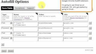 Autofill for Google Chrome  adding rules manually old [upl. by Assetniuq]