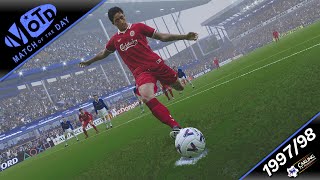 Match of the Day 9798  Everton v Liverpool  FA Carling Premiership PES 2021 [upl. by Suoirad]