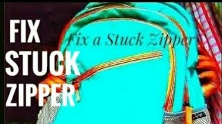 💙 HOW TO Fix A STUCK ZIPPER Backpack  QUICK TIP To Repair A Jammed ZIPPER [upl. by Ominorej]