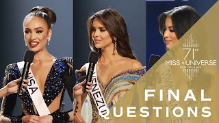 71st MISS UNIVERSE  Final Questions  Miss Universe [upl. by Aicineohp]