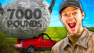 Worlds Smallest Truck VS 7000 Pound Rock [upl. by Pfaff]