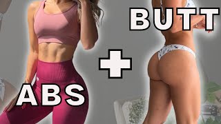 ABS amp BUTT WORKOUT  the BEST workout to grow booty  snatch your waist 😮‍💨 [upl. by Barbara-Anne]