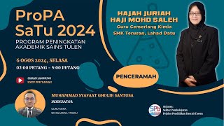 PROGRAM PENINGKATAN AKADEMIK SAINS TULEN ProPA SaTu 2024  KIMIA [upl. by Roxie]