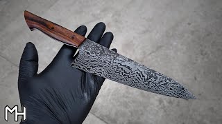 Our MOST SOLD Kitchen Knife  Damascus Santoku  Knifemaking [upl. by Helbona]