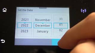 How to Change Date and Time on HP Officejet Pro 6960 AllinOne Printer [upl. by Aitnohs]