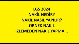 LGS 2024 NAKİL NASIL YAPILIR ÖRNEK NAKİL İZLEMEDEN NAKİL YAPMA [upl. by Ggerg903]