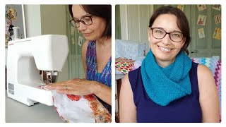 Sewing a Cross Stitch Cushion amp Knitted Cowl 13th August 2024 Slow Summer Crafting Vlog [upl. by Aurthur]