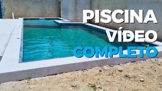 Como fazer piscina de alvenaria vídeo completo [upl. by Keeley]