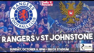 Rangers v St Johnstone live stream and TV details for Ibrox Premiership clash [upl. by Einittirb]