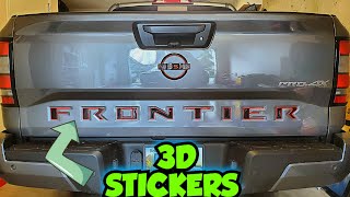 2023 Nissan Frontier Pro4X Tailgate Decal Install ETSY Letters [upl. by Roderigo]