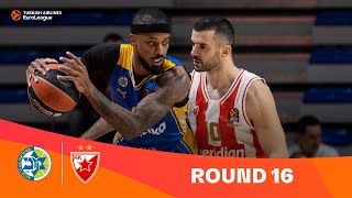 MaccabiZvezda  Round 16 Highlights  202324 Turkish Airlines EuroLeague [upl. by Rettig]