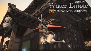 Final Fantasy XIV  Water Emote [upl. by Hetti174]