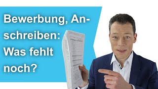 Bewerbung Anschreiben Checkliste Was fehlt noch Muster perfekte Bewerbung  M Wehrle [upl. by Herriott9]