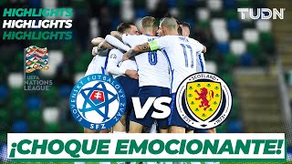 Highlights  Eslovaquia vs Escocia  UEFA Nations League  TUDN [upl. by Anayrb]