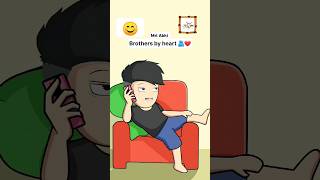 viralvideo  Brothers By Heart ❤️  Cartoon Video Funny Video Anime comedy  Mrl Abhi shorts [upl. by Fonzie]