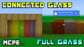 Connected GlassFull Grass Block Texture Pack For Mcpe 120  Connected Glass Mod Minecraft Pe [upl. by Anitniuq]