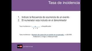 Tasa incidencia 1 [upl. by Eirojam452]