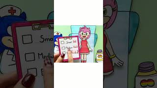 AMY ROSE Cosmetic Surgery  SONIC TAPES Visit Doctor  AMY ROSE Blind Bag Paper Ghes Handmade [upl. by Sirkin984]