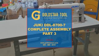 Tutorial  JUKI DDL87007 Complete Assembly  Part 3  Goldstartoolcom  8008684419 [upl. by Sivra]