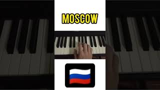 MOSCOW Song Piano Easy Tutorial✅PianoMan💖piano music Rusia [upl. by Donough184]