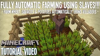 Fully Automatic Farm Tutorial  Wheat Carrots amp Potatoes  Minecraft [upl. by Faber]