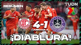 Resumen y goles  Toluca 41 Mazatlán  Liga Mx  CL2024 J2  TUDN [upl. by Alaunnoif]