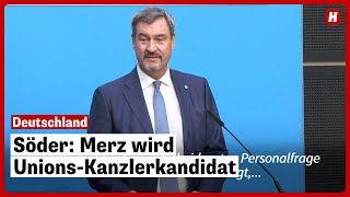 Söder Merz wird UnionsKanzlerkandidat [upl. by Aleuqahs]