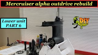 Mercruiser outdrive lower unit rebuild  PART 6 [upl. by Arolf358]