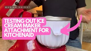 Testing out the Amazon Ice Cream Maker Bowl Attachment for my KitchenAid Mixer [upl. by Joelly]