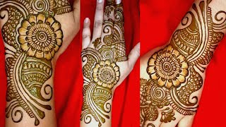 easy mehndi design back side 2024  mehandi ki design  mehndi design  mehandi  mehndi ki designs [upl. by Eema301]