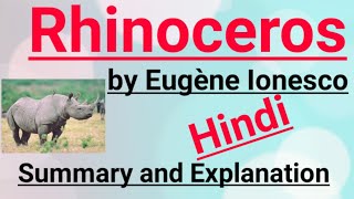 Rhinoceros in Hindi summary analysis explanation by Eugene Ionesco [upl. by Attelrak]