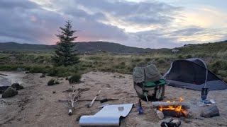 Wild camping on a loch beach Galloway Forest Park [upl. by Atronna]