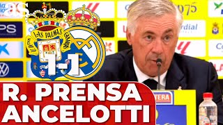 CARLO ANCELOTTI RUEDA DE PRENSA COMPLETA  LAS PALMAS 1  REAL MADRID 1 [upl. by Akcirahs168]