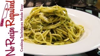 Spaghetti Pesto  NoRecipeRequiredcom [upl. by Ihana752]