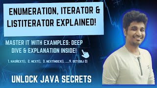 Enumeration Iterator ListIterator in java with detail explanation  Java Course in Tamil [upl. by Twelve]