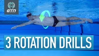 3 Swimming Drills To Improve Rotation  Front Crawl Breathing amp Technique Swim Drills [upl. by Oinotna]