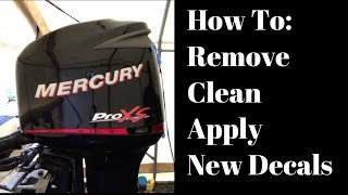 Mercury decals  Removing Cleaning and Applying [upl. by Ehcadroj]