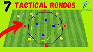 📌Best Soccer Rondo Drills  7 Tactical Rondo Drills [upl. by Anerda]