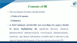 Lecture 5Investigators Brochure amp Clinical Research Protocol Part1 Unit3 By Payal N Vaja [upl. by Darice]