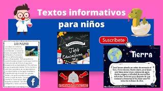 LOS TEXTOS INFORMATIVOS PARA NIÑOS [upl. by Dwyer]