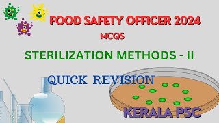 Sterilization Methods Part 2 Microbiologist Bacteriologist Exam  KWA Kerala PSC microbiologist [upl. by Parcel]