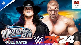 WWE 2K24  The Undertaker vs Triple H  WRESTLEMANIA XXVIII  FULL MATCH  PS5  CRDen Gaming [upl. by Flavius692]