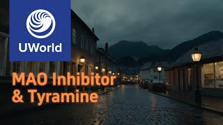 MAO Inhibitor with Tyramine Monoamine Oxidase Inhibitor  UWorld Psychiatry USMLE Step 1 [upl. by Traggat]