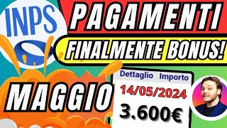 INPS PAGAMENTI🔴FINALMENTE BONUS MAGGIO✅Nuove date AUU NASPI 100€ [upl. by Akitnahs]